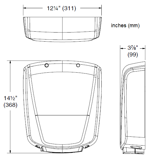 bradley 2923 dimensions