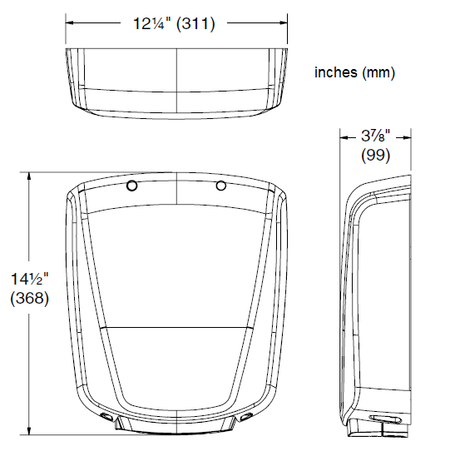 bradley 2923 dimensions