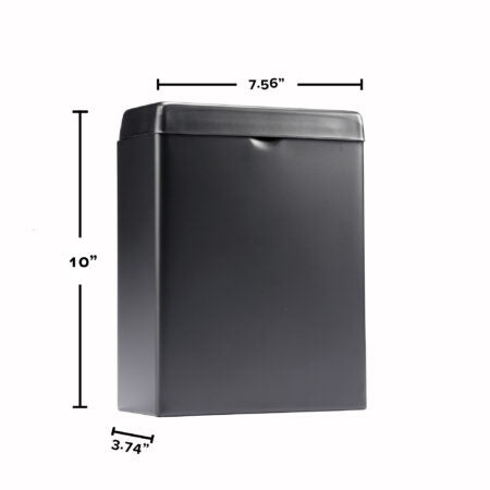 Alpine Industries ALP451-SSB-BLK Stainless Steel Sanitary Napkin Receptacle