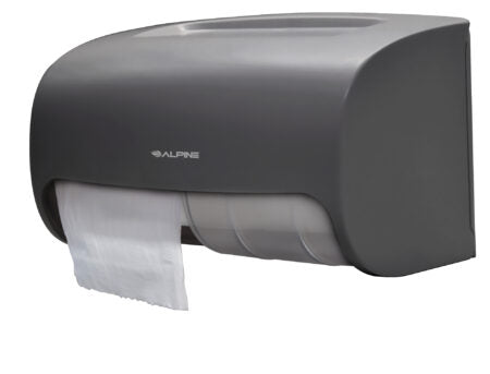 Alpine Industries ALP452-GRY Side-by-Side Double Roll Toilet Tissue Dispenser