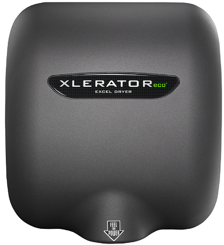 Excel Dryer XLERATOReco® XL-GRH-ECO (No Heat) Hand Dryer with HEPA Filter- Textured Graphite Epoxy on Zinc Alloy High Speed Automatic Surface-Mounted