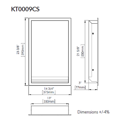 machflow recess kit dimensions