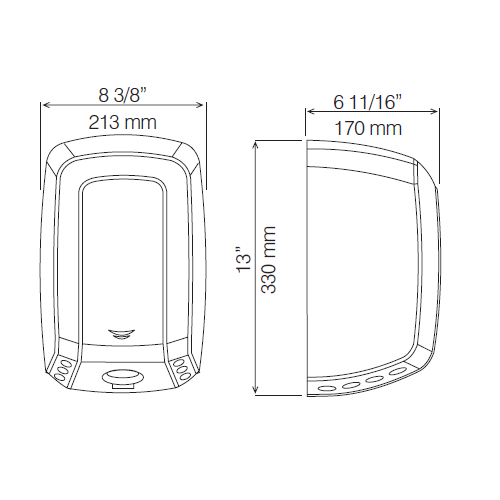Saniflow® M09A-UL MACHFLOW Hand Dryer - White Epoxy on Steel High-Speed HEPA Ionizer Universal Voltage