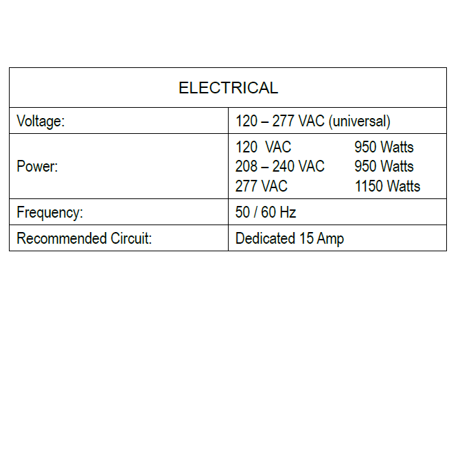 bradley 2923 electrical specs
