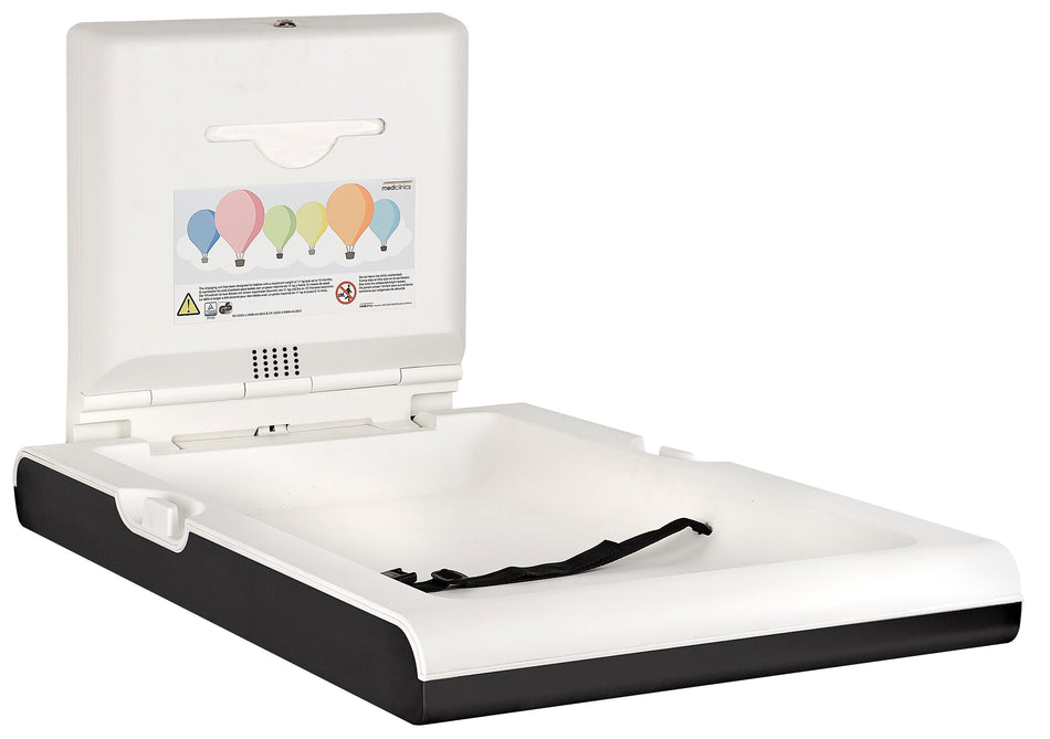 Saniflow CP0016VCSB-I-ASTM BabyMedi® Vertical Baby Changing Station with Ion Hygienic Technology