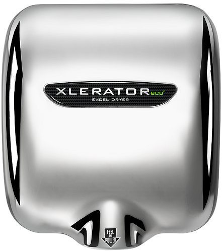 Excel Dryer XLERATOR® XL-CH-ECO (No Heat) Hand Dryer with HEPA Filter- Polished Chrome High Speed Automatic Surface-Mounted
