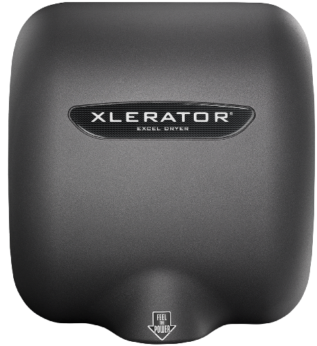 Excel Dryer XLERATOR® XL-GRH Hand Dryer with HEPA Filter- Textured Graphite Epoxy on Zinc Alloy High Speed Automatic Surface-Mounted