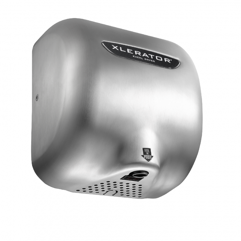 Excel Dryer XLERATOR® XL-SBH Hand Dryer with HEPA Filter- Brushed Stainless Steel High Speed Automatic Surface-Mounted