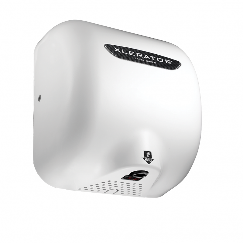 Excel Dryer XLERATOR® XL-W Hand Dryer - White Epoxy on Zinc Alloy High Speed Automatic Surface-Mounted