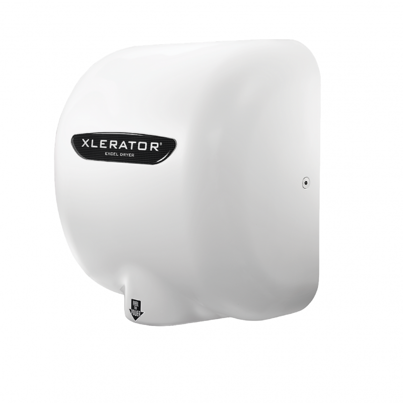 Excel Dryer XLERATOR® XL-W Hand Dryer - White Epoxy on Zinc Alloy High Speed Automatic Surface-Mounted