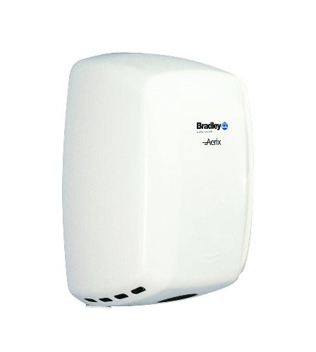 Bradley® 2901-2873 Aerix Adjustable Speed Hand Dryer – White Epoxy, Surface Mounted
