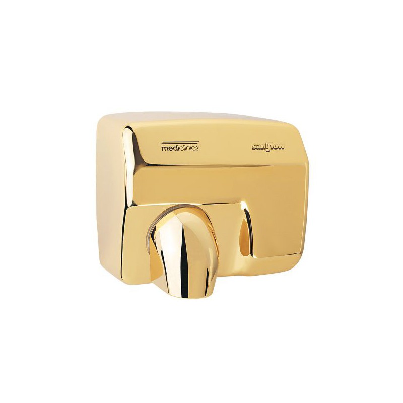 Saniflow E88AO-UL Automatic Touchless Hand Dryer, Steel with Gold Chrome Plated Finish, 110-120V
