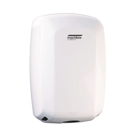 Saniflow® M09A-UL MACHFLOW Hand Dryer - White Epoxy on Steel High-Speed HEPA Ionizer Universal Voltage
