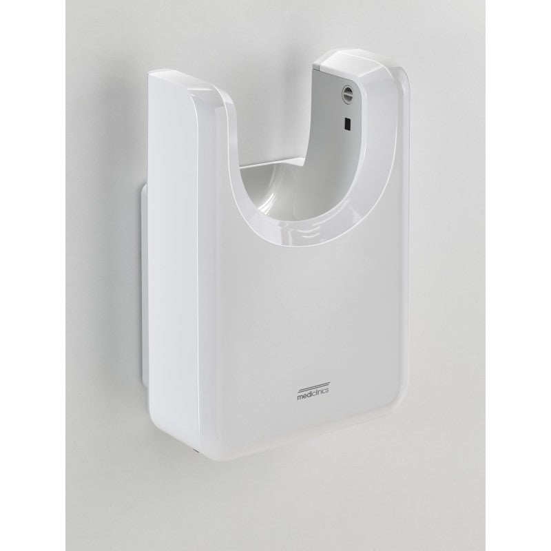 Saniflow M23A-UL U‑Flow Hands-Through Hand Dryer ABS White; Hands-Through; Surface-Mount; High-Traffic Use; Universal Voltage