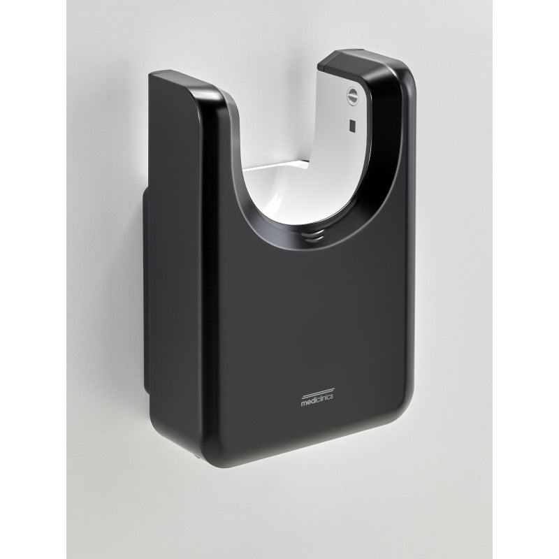 Saniflow® M23AB U-FLOW® Hand Dryer - BLACK (with WHITE) Cover High-Speed HEPA Universal Voltage